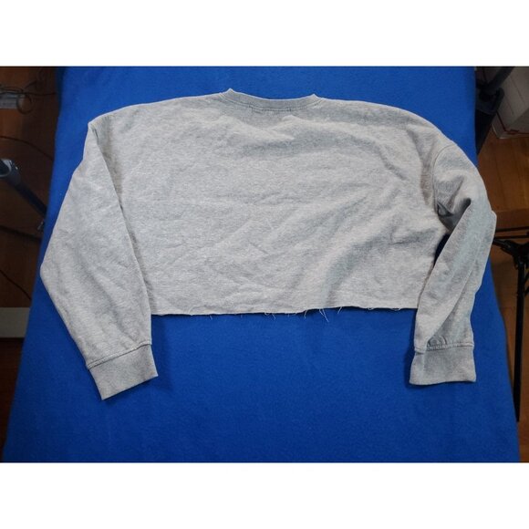 Playboy x Missguided Long Sleeve Cropped Sweater Gray Sweatshirt Women’s Size 8 - Picture 15 of 16